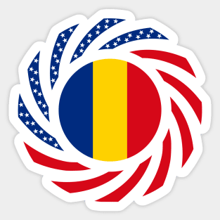 Romanian American Multinational Patriot Flag Sticker